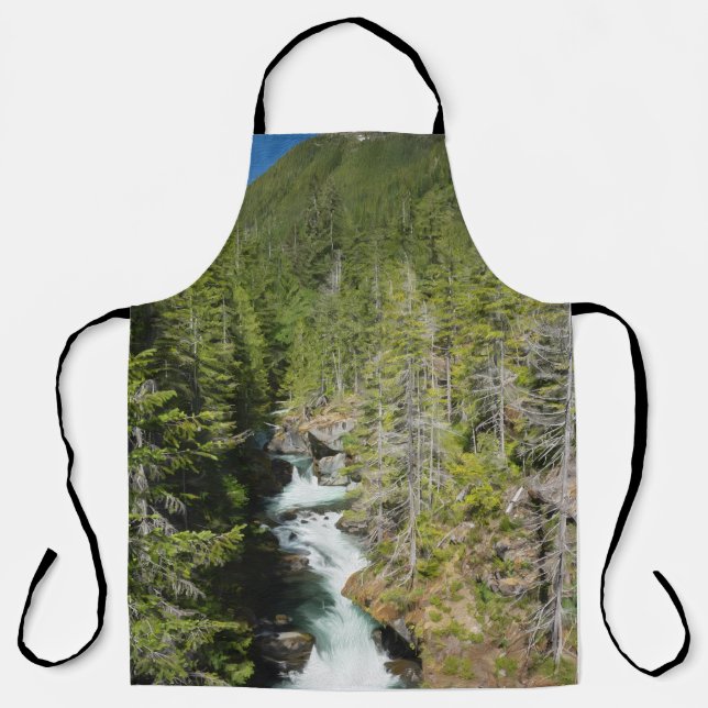 Waterfall in Olympic National Forest Apron (Front)