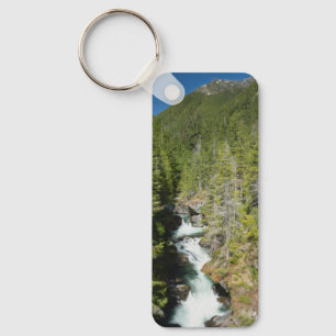 Waterfall in Olympic National Forest Key Ring