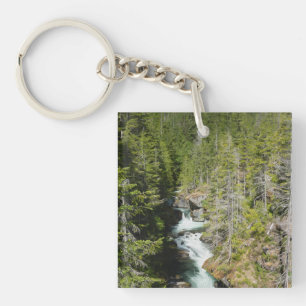 Waterfall in Olympic National Forest Key Ring