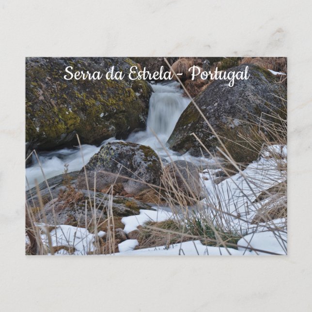 Waterfall in Serra da Estrela. Portugal Postcard (Front)