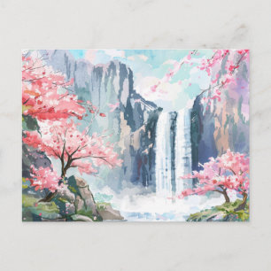 Waterfall in Spring Postcard
