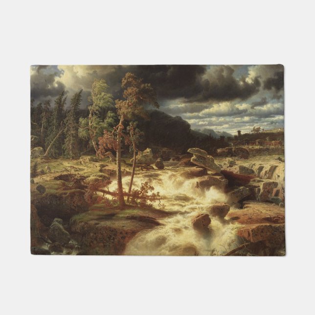 Waterfall in Sweden (by Marcus Larson) Doormat (Front)