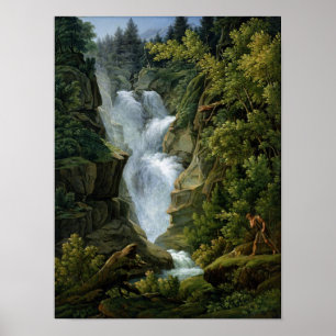 Waterfall in the Bern Highlands, 1796 Poster