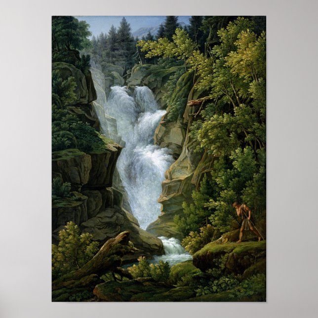 Waterfall in the Bern Highlands, 1796 Poster (Front)