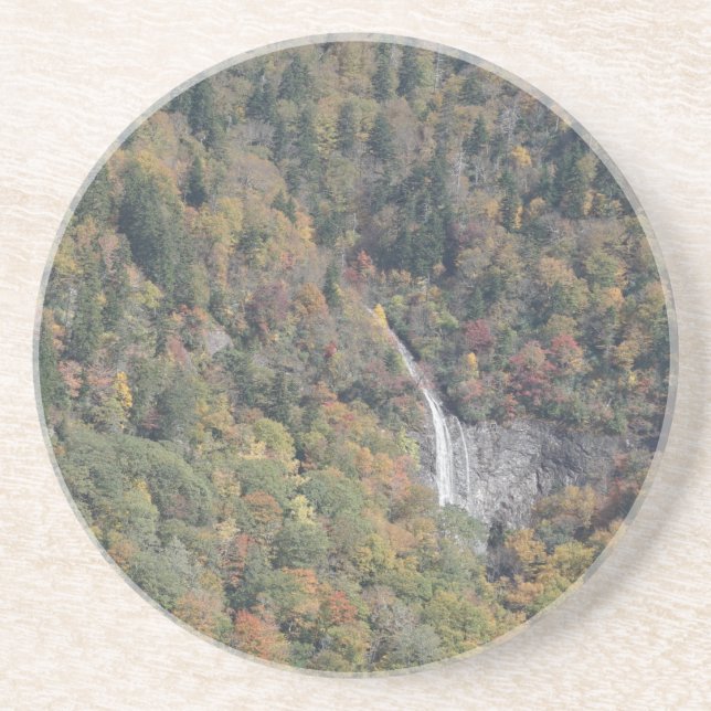 Waterfall in the Blue Ridge Mountains in Fall Coaster (Front)