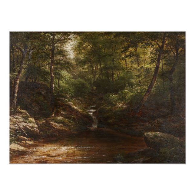 Waterfall in the Forest – George Hetzel Poster (Front)