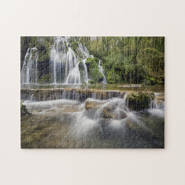Waterfall in the forest jigsaw puzzle (Horizontal)
