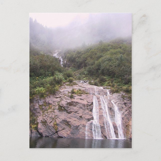 Waterfall in the mist postcard (Front)