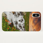 Waterfall in the Mountains with Flowers Case-Mate iPhone Case (Back (Horizontal))