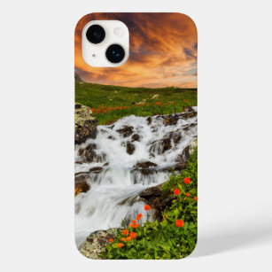 Waterfall in the Mountains with Flowers Case-Mate iPhone 14 Plus Case