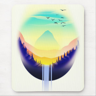 Waterfall Landscape Mouse Pad