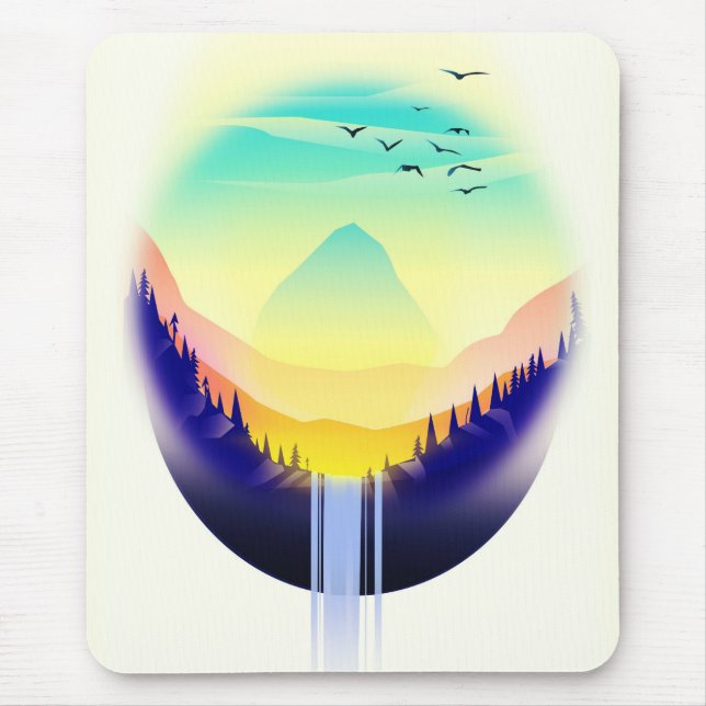 Waterfall Landscape Mouse Pad (Front)