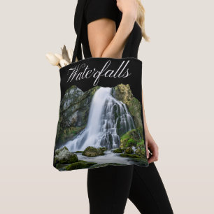 Waterfall landscapes tote bag