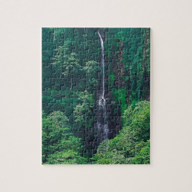 Waterfall Lush Costa Rican Jigsaw Puzzle (Vertical)