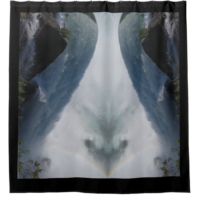 Waterfall Mist Heart Shower Curtain (Front)