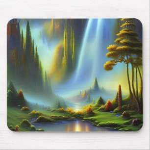 Waterfall Mountain Valley  Mouse Pad