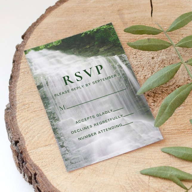 Waterfall Nature Outdoor Wedding RSVP (Creator Uploaded)