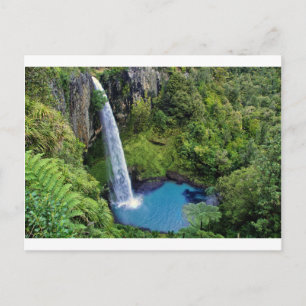 Waterfall Nature Park Blue Water Forest Destiny Postcard