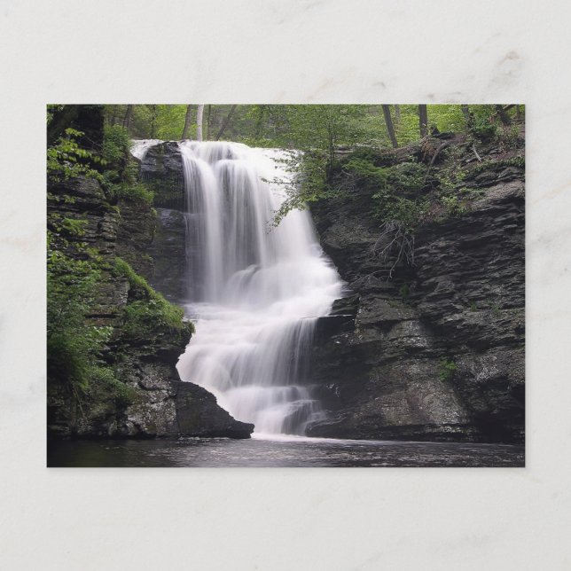 Waterfall Nature Tree Leaf Peace Love Park Destiny Postcard (Front)