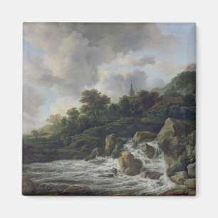 Waterfall Near a Village, c.1665-70 Magnet