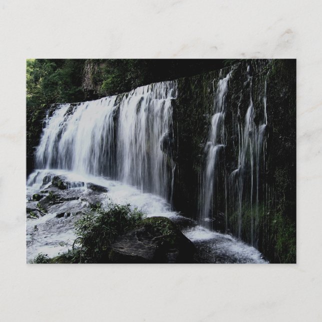 Waterfall of Sgŵd isaf Clun-gwyn Postcard (Front)