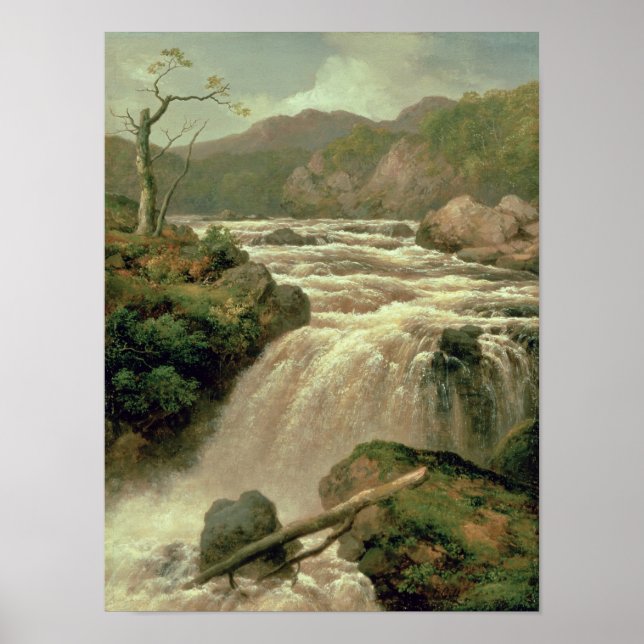 Waterfall on River Neath, South Wales Poster (Front)