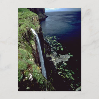Waterfall over the cliffs of the Isle of Skye, Sco Postcard