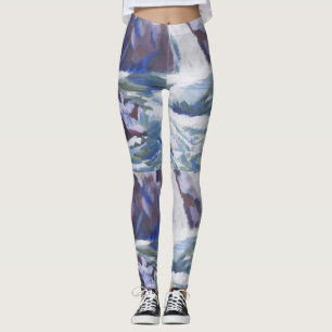 Waterfall paint dance leggings