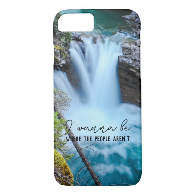 Waterfall Photography Gift with Funny Quote Case-Mate iPhone Case (Back)