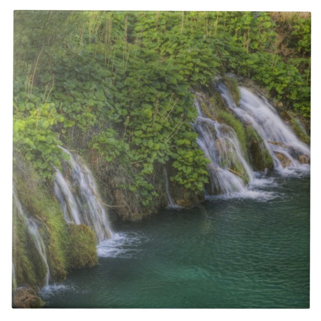 Waterfall, Plitvice Lakes National Park and Tile (Front)
