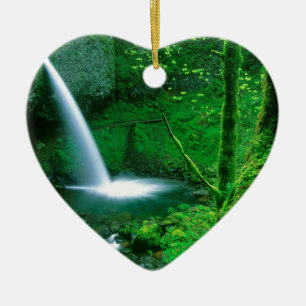 Waterfall Ponytail Columbia Gorge Ceramic Tree Decoration