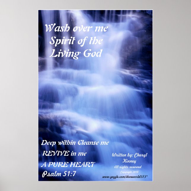 Waterfall Poster Wash over me... (Front)