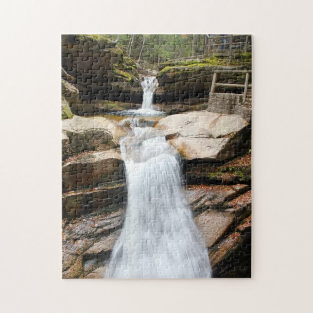 Waterfall Sabbaday White Mountains Photo Jigsaw Puzzle (Vertical)