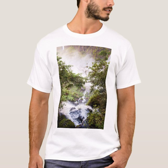 Waterfall Seeing From Above T-Shirt (Front)