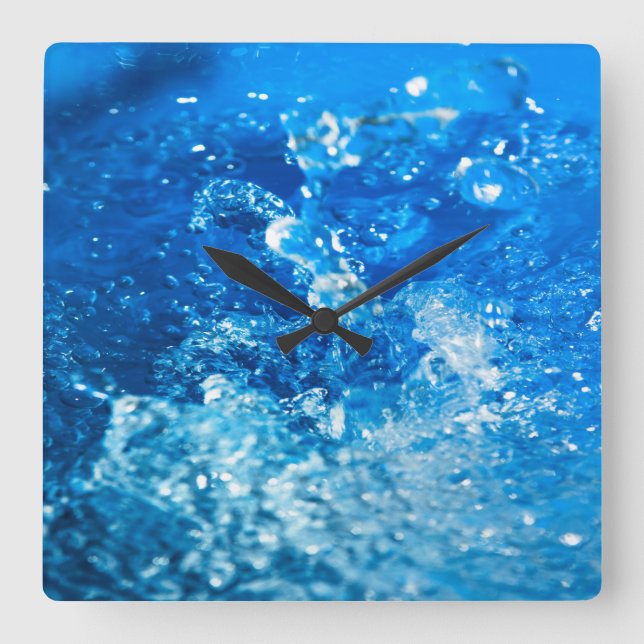 Waterfall Square Wall Clock (Front)