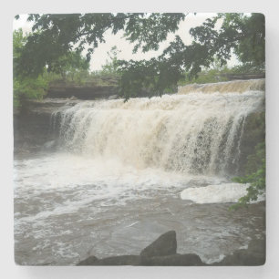 Waterfall stone coaster