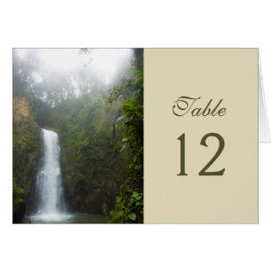 Waterfall Table Number Card