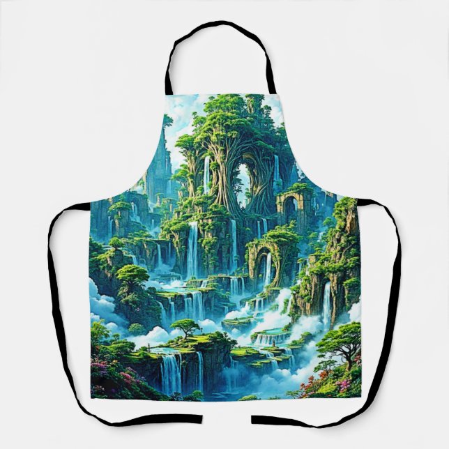 Waterfall Tree Kingdom Dream Apron (Front)
