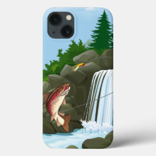 Waterfall Trout Fly Fishing iPhone 13 Case