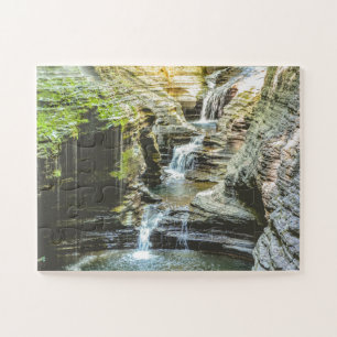 Waterfall Watkins Glen Nature Oversized Jigsaw Puzzle