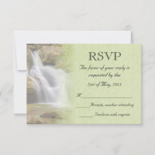 Waterfall Wedding RSVP Card