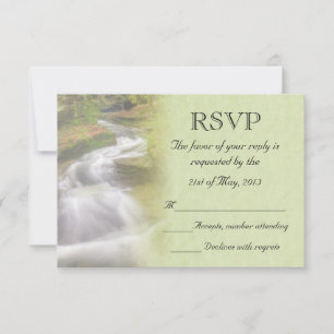 Waterfall Wedding RSVP Card