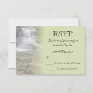 Waterfall Wedding RSVP Card