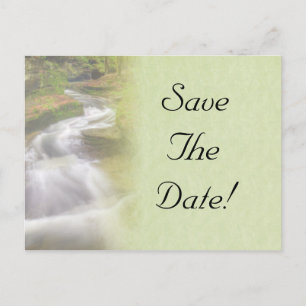 Waterfall Wedding Save The Date Postcard