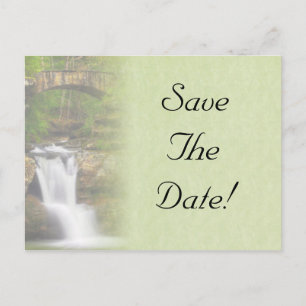 Waterfall Wedding Save The Date Postcard