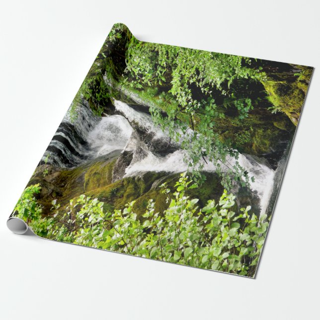 WATERFALL   WRAPPING PAPER (Unrolled)
