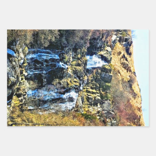 WATERFALL WRAPPING PAPER SHEET