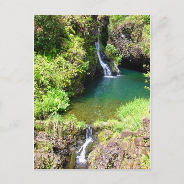 Waterfalls along the Road to Hana, Maui, Hawaii Postcard (Front)