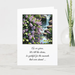 Waterfalls And Lilacs for Sympathy Card
