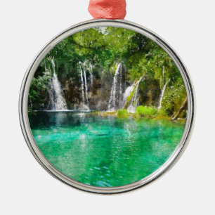 Waterfalls at Plitvice National Park in Croatia Metal Ornament